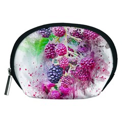 Blackberry Fruit Art Abstract Accessory Pouches (medium)  by Celenk