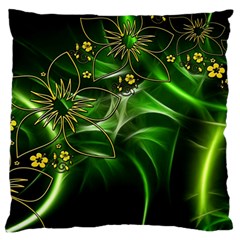 Flora Entwine Fractals Flowers Large Cushion Case (two Sides)