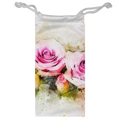 Flower Roses Art Abstract Jewelry Bag by Celenk