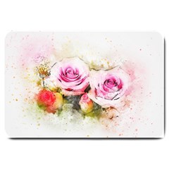 Flower Roses Art Abstract Large Doormat 