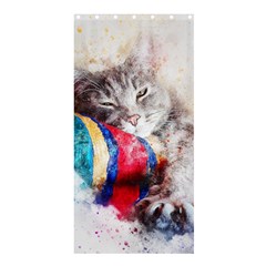 Cat Kitty Animal Art Abstract Shower Curtain 36  X 72  (stall)  by Celenk
