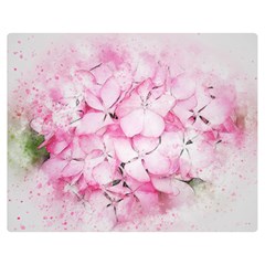 Flower Pink Art Abstract Nature Double Sided Flano Blanket (medium)  by Celenk