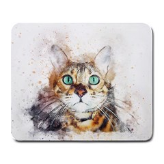 Cat Animal Art Abstract Watercolor Large Mousepads by Celenk