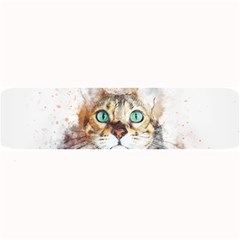 Cat Animal Art Abstract Watercolor Large Bar Mats by Celenk