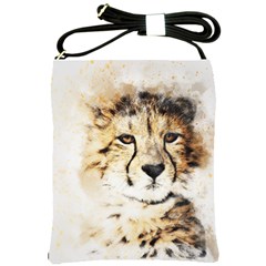 Leopard Animal Art Abstract Shoulder Sling Bags by Celenk