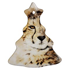 Leopard Animal Art Abstract Christmas Tree Ornament (two Sides) by Celenk