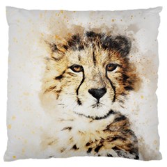 Leopard Animal Art Abstract Standard Flano Cushion Case (two Sides) by Celenk