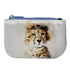 Leopard Animal Art Abstract Large Coin Purse by Celenk