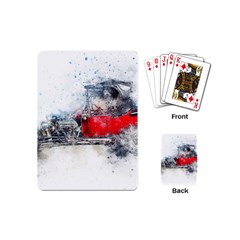 Car Old Car Art Abstract Playing Cards (mini)  by Celenk