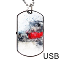 Car Old Car Art Abstract Dog Tag Usb Flash (one Side) by Celenk