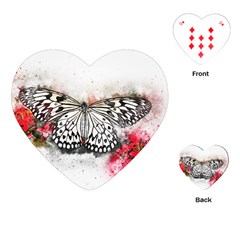 Butterfly Animal Insect Art Playing Cards (heart)  by Celenk