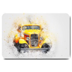 Car Old Art Abstract Large Doormat 