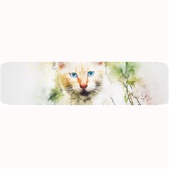 Cat Animal Art Abstract Watercolor Large Bar Mats by Celenk