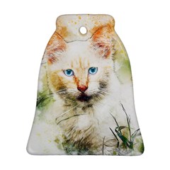Cat Animal Art Abstract Watercolor Bell Ornament (two Sides) by Celenk