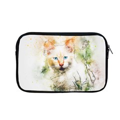 Cat Animal Art Abstract Watercolor Apple Macbook Pro 13  Zipper Case