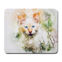 Cat Animal Art Abstract Watercolor Large Mousepads by Celenk