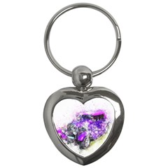 Car Old Car Art Abstract Key Chains (heart)  by Celenk