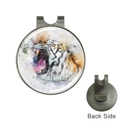 Tiger Roar Animal Art Abstract Hat Clips With Golf Markers by Celenk