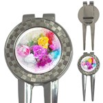 Flowers Bouquet Art Abstract 3-in-1 Golf Divots Front