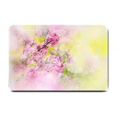 Flowers Pink Art Abstract Nature Small Doormat 