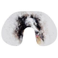 Dog Shetland Pet Art Abstract Travel Neck Pillows by Celenk