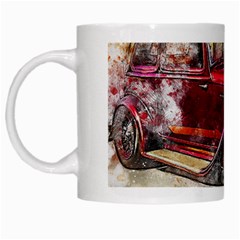 Car Old Car Art Abstract White Mugs