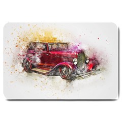 Car Old Car Art Abstract Large Doormat 