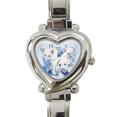 Dog Cats Pet Art Abstract Heart Italian Charm Watch by Celenk