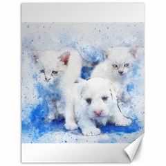 Dog Cats Pet Art Abstract Canvas 12  X 16   by Celenk