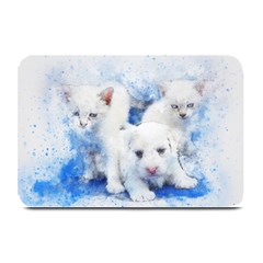 Dog Cats Pet Art Abstract Plate Mats by Celenk