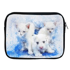 Dog Cats Pet Art Abstract Apple Ipad 2/3/4 Zipper Cases by Celenk