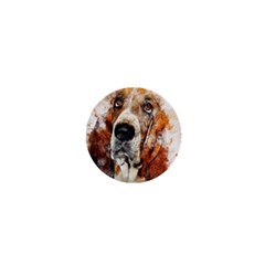 Dog Basset Pet Art Abstract 1  Mini Magnets by Celenk