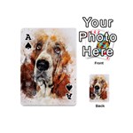 Dog Basset Pet Art Abstract Playing Cards 54 (Mini)  Front - SpadeA