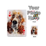 Dog Basset Pet Art Abstract Playing Cards 54 (Mini)  Front - Heart2