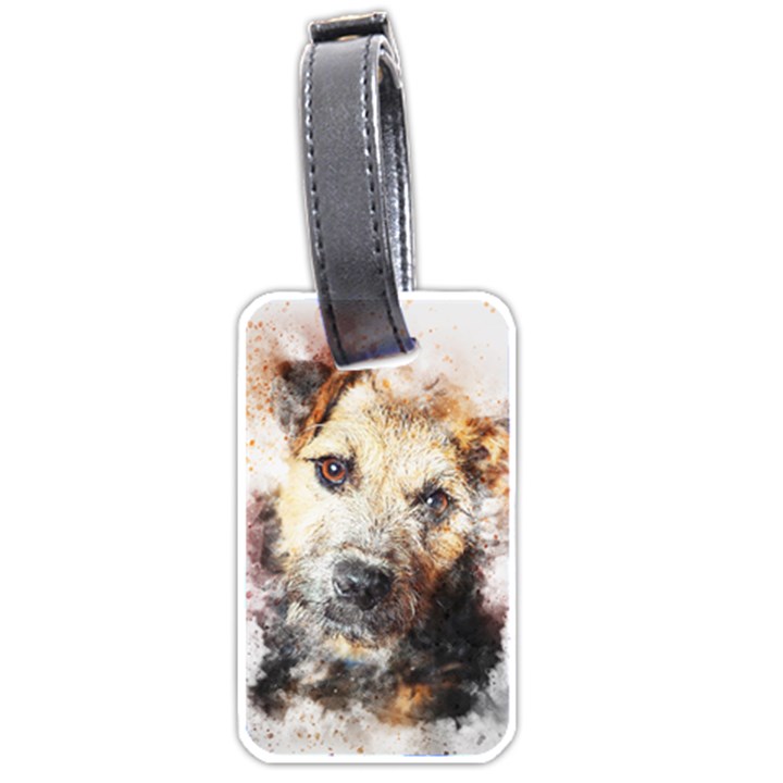 Dog Animal Pet Art Abstract Luggage Tags (One Side) 