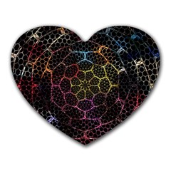 Background Grid Art Abstract Heart Mousepads