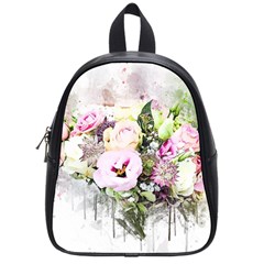 Flowers Bouquet Art Abstract School Bag (small) by Celenk