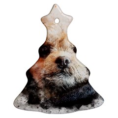 Dog Animal Pet Art Abstract Christmas Tree Ornament (two Sides) by Celenk