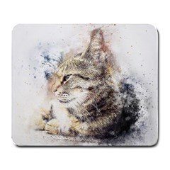 Cat Animal Art Abstract Watercolor Large Mousepads by Celenk