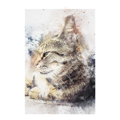 Cat Animal Art Abstract Watercolor Shower Curtain 48  X 72  (small)  by Celenk