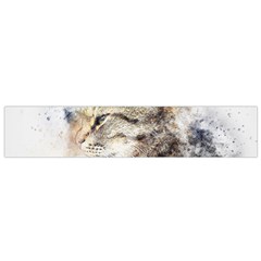 Cat Animal Art Abstract Watercolor Small Flano Scarf by Celenk