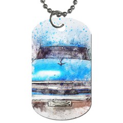Car Old Car Art Abstract Dog Tag (two Sides) by Celenk