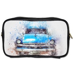 Car Old Car Art Abstract Toiletries Bags 2-side by Celenk