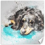 Dog Animal Art Abstract Watercolor Canvas 20  x 20   19 x19.27  Canvas - 1