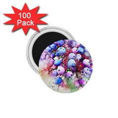 Berries Pink Blue Art Abstract 1 75  Magnets (100 Pack)  by Celenk