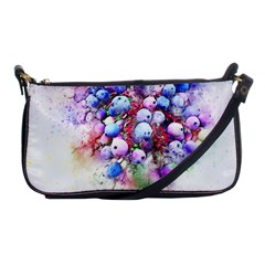 Berries Pink Blue Art Abstract Shoulder Clutch Bags by Celenk