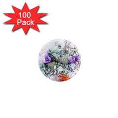 Flowers Bouquet Art Abstract 1  Mini Magnets (100 Pack)  by Celenk