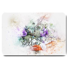 Flowers Bouquet Art Abstract Large Doormat 