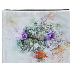 Flowers Bouquet Art Abstract Cosmetic Bag (xxxl) 