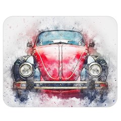 Red Car Old Car Art Abstract Double Sided Flano Blanket (medium)  by Celenk